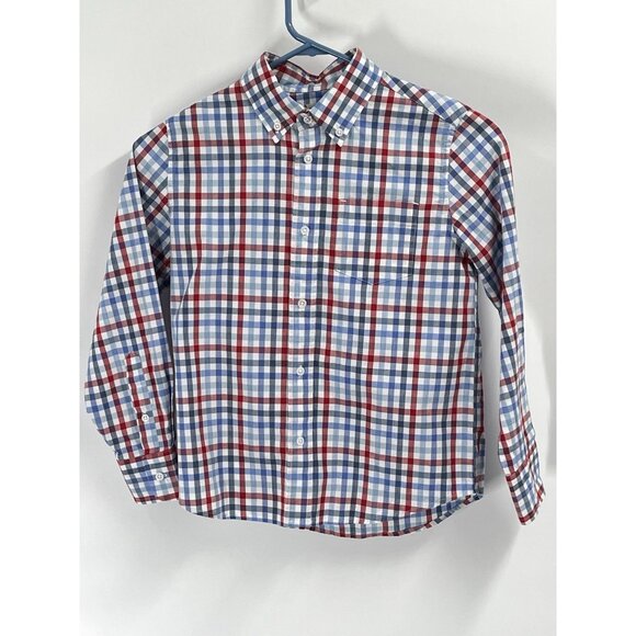 Crew Cuts Bundle of 3 Collared Shirts Long Sleeve Solid Check Plaid Blue Sz 8 - Picture 7 of 8